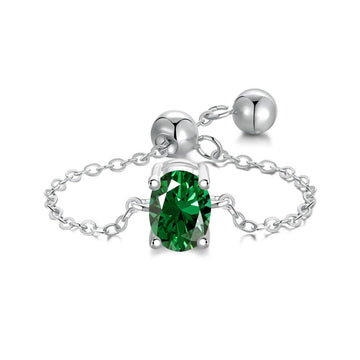 Green w/ Silver Chain