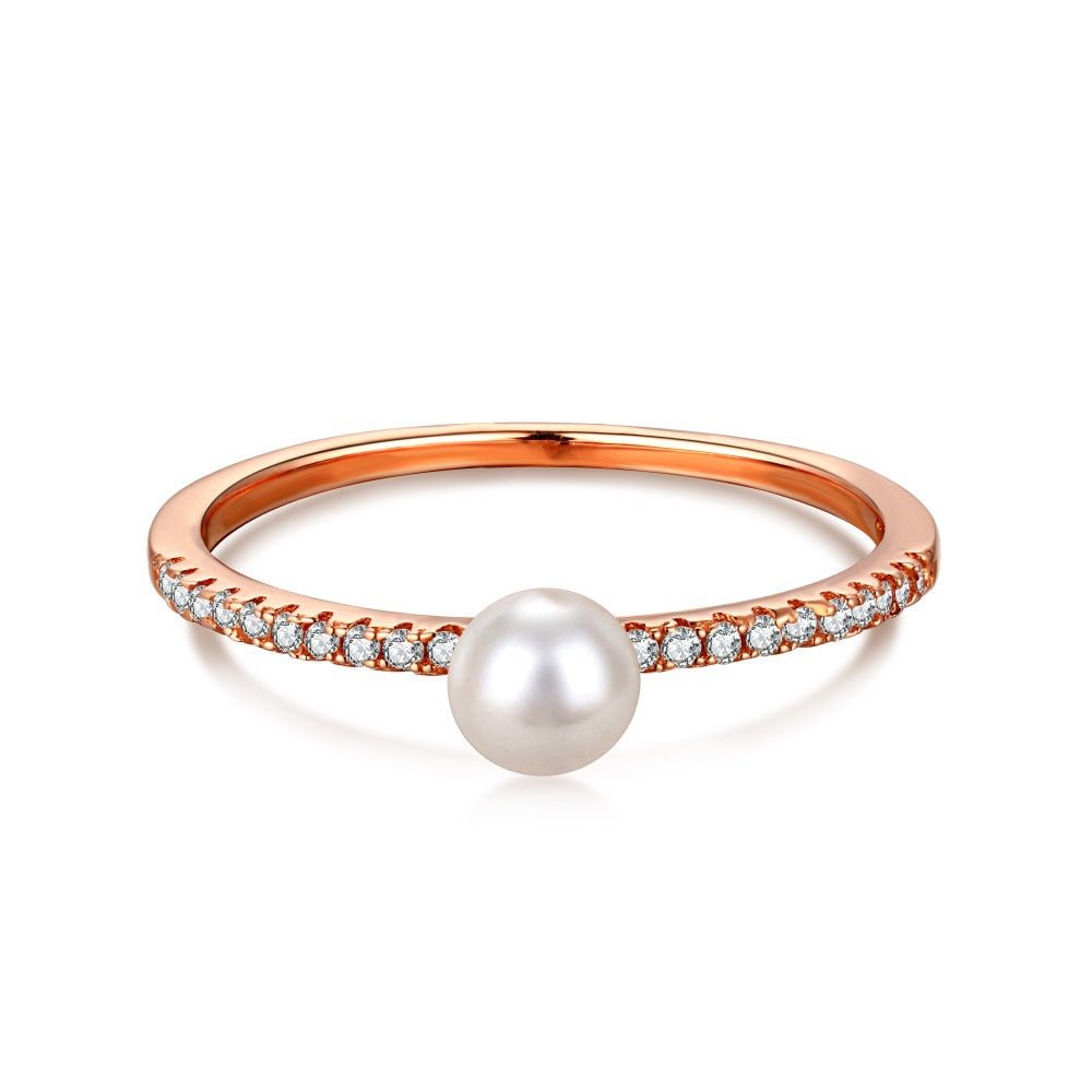 Pearl simple ring - Hastella.J