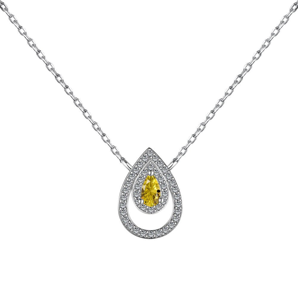 Pendant collarbone zircon necklace - Hastella.J