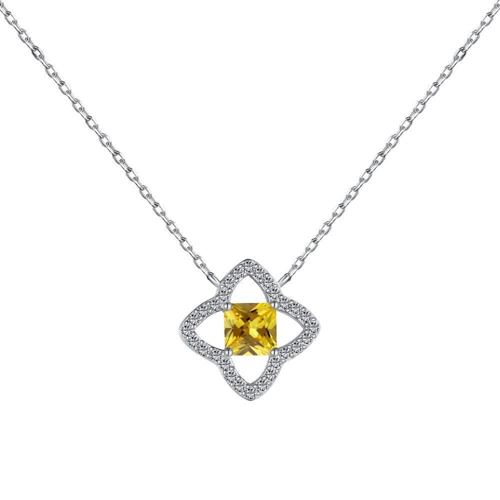 Pendant collarbone zircon necklace - Hastella.J