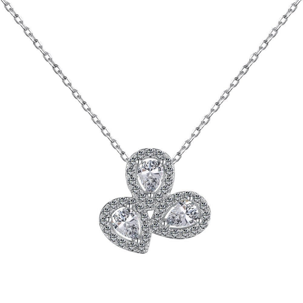 Pendant collarbone zircon necklace - Hastella.J