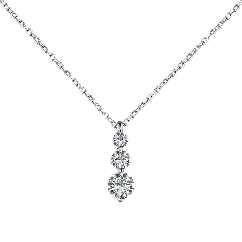 Pendant collarbone zircon necklace - Hastella.J