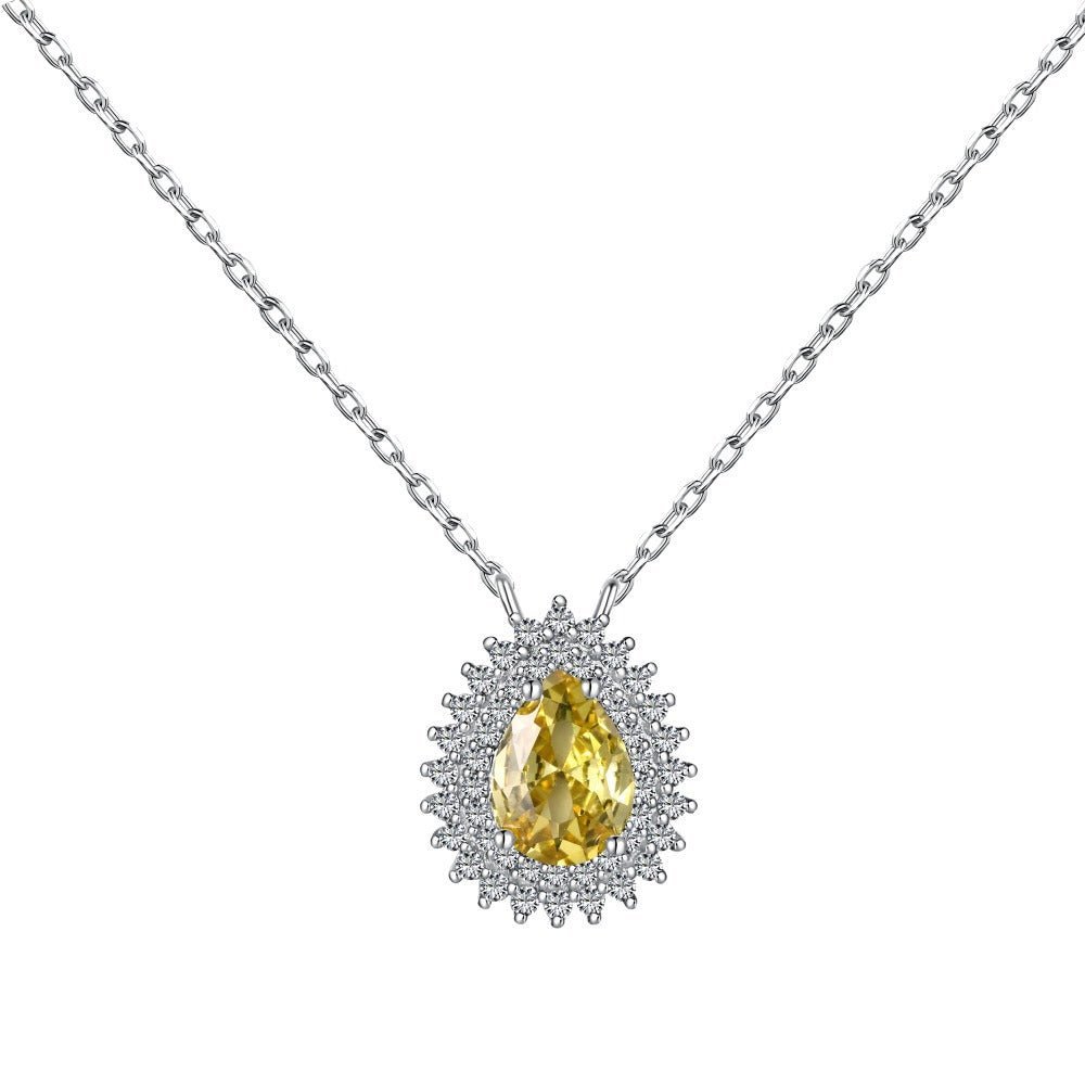 Pendant collarbone zircon necklace - Hastella.J