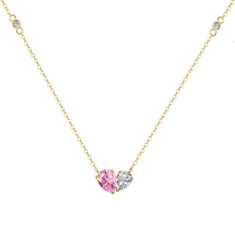 Pendant collarbone zircon necklace - Hastella.J