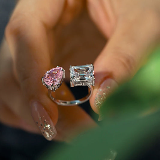 Pink love zircon ring - Hastella.J