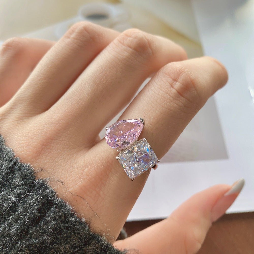 Pink love zircon ring - Hastella.J