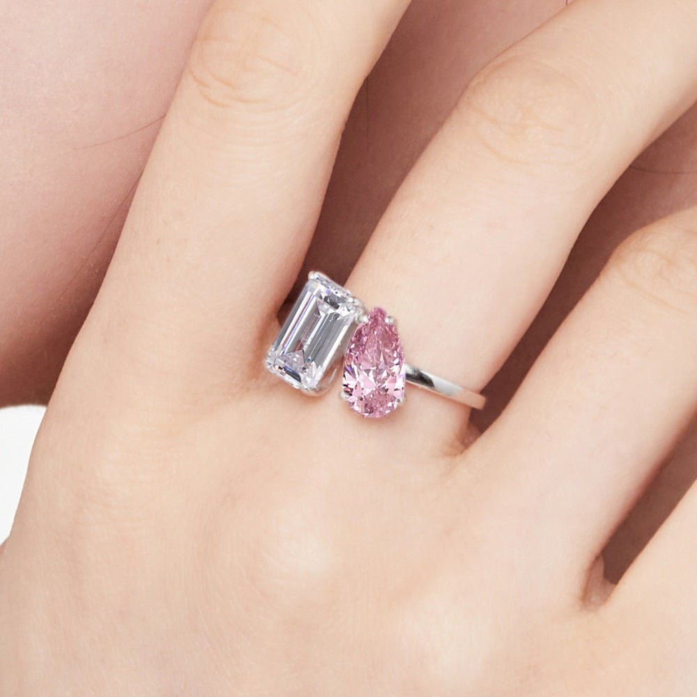 Pink love zircon ring - Hastella.J