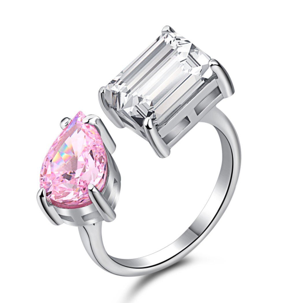 Pink love zircon ring - Hastella.J