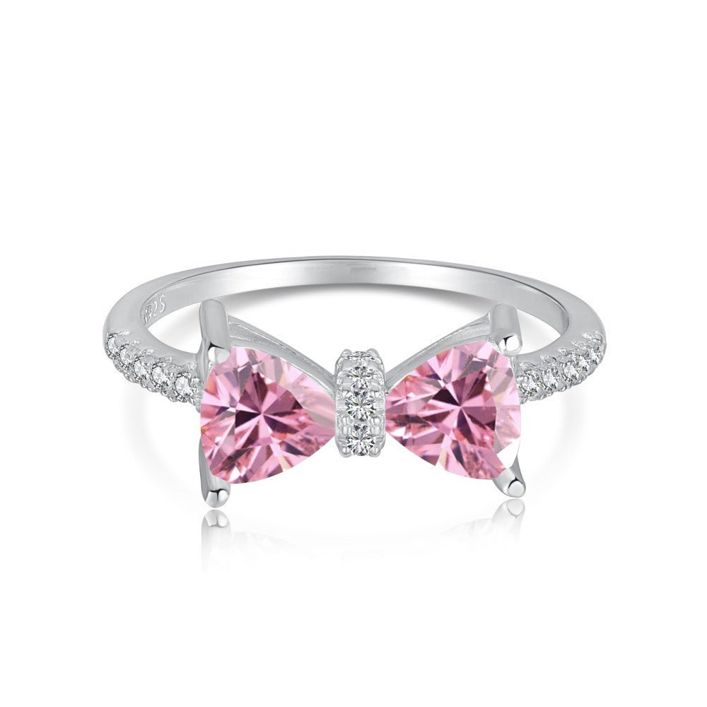 Pink Simple Love Diamond Ring - Hastella.J