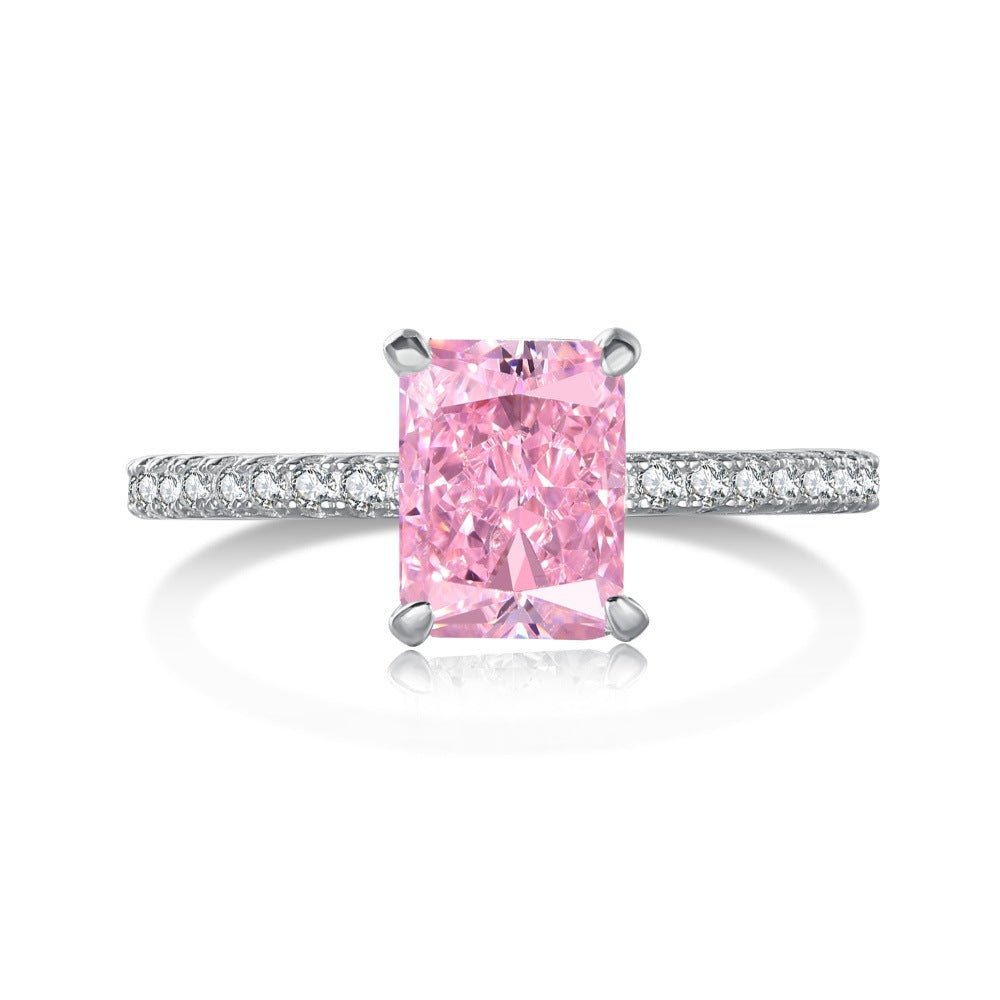 Pink Simple Love Diamond Ring - Hastella.J