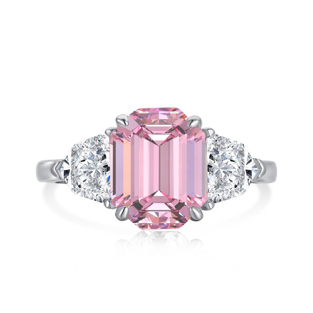 Pink Simple Love Diamond Ring - Hastella.J