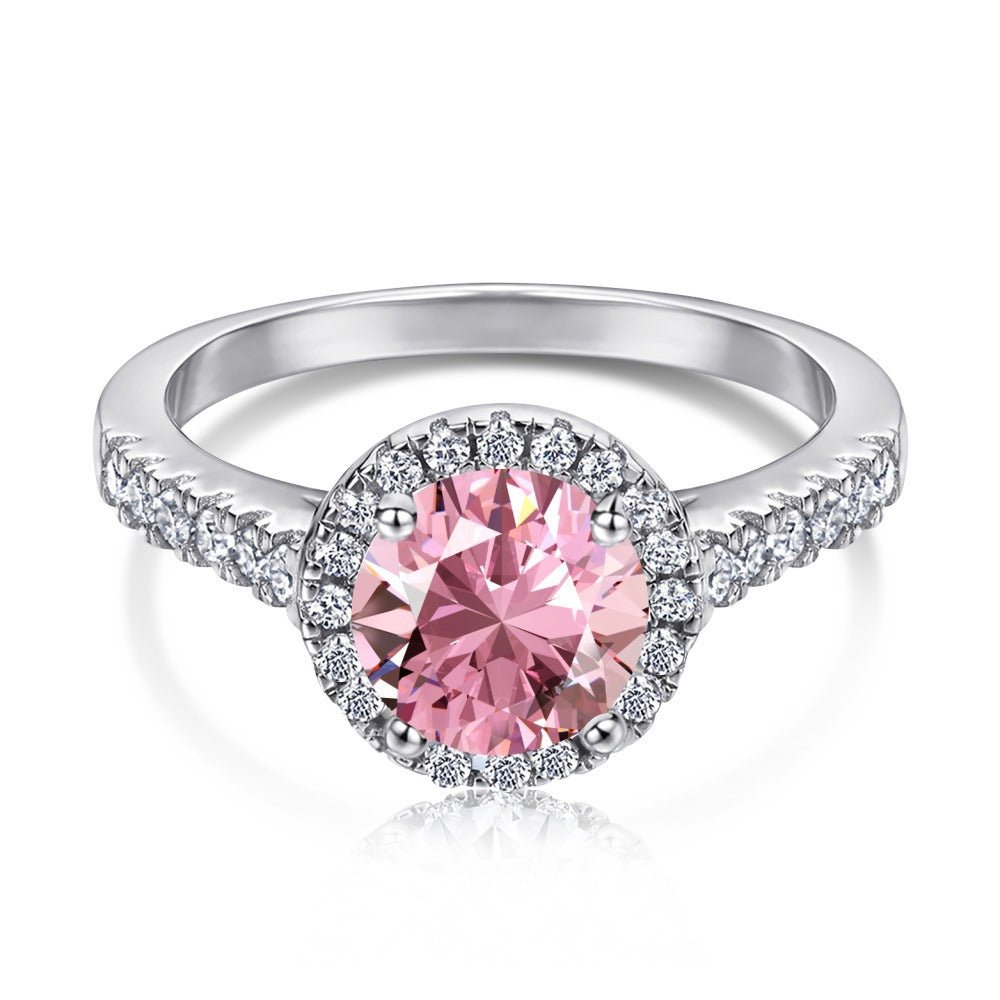 Pink Simple Love Diamond Ring - Hastella.J