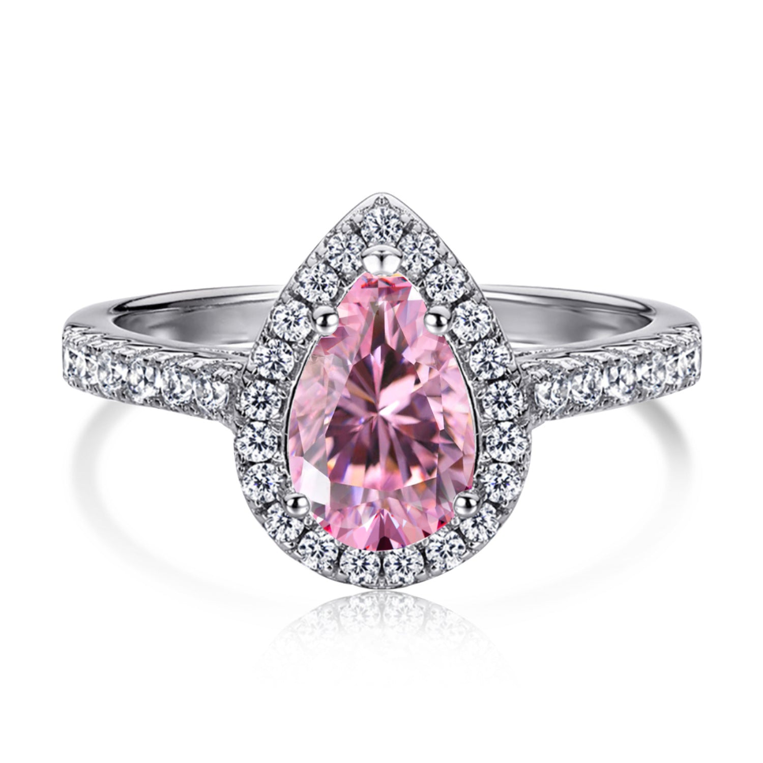 Pink Simple Love Diamond Ring - Hastella.J