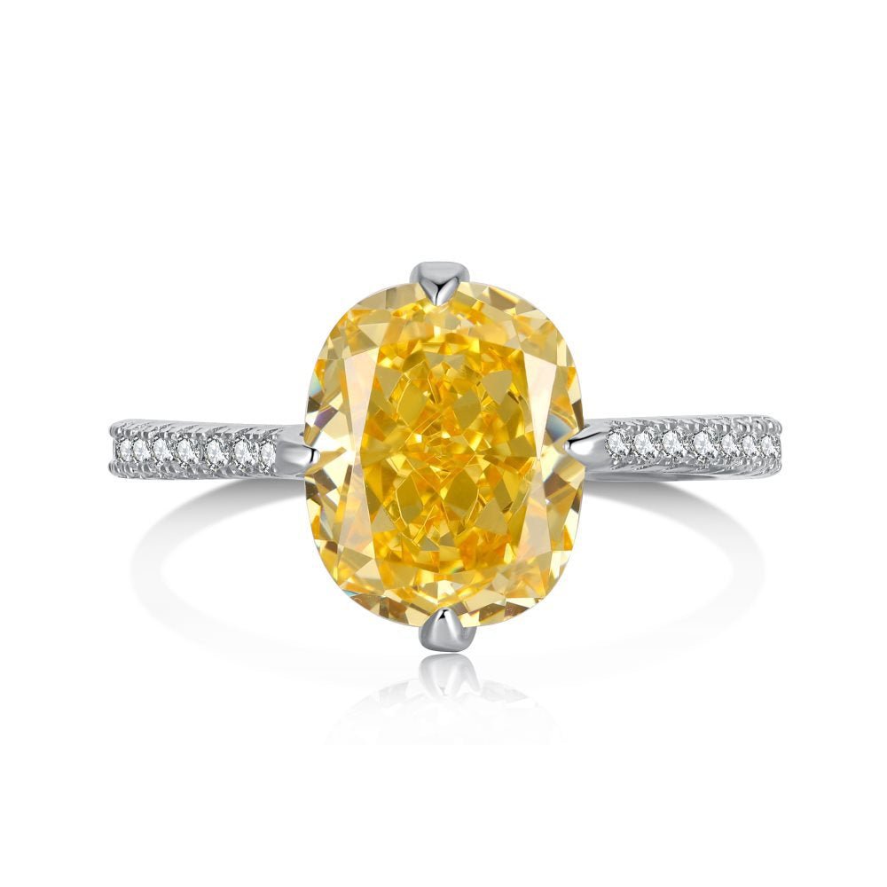 Radiant Cut Yellow Ring - Hastella.J