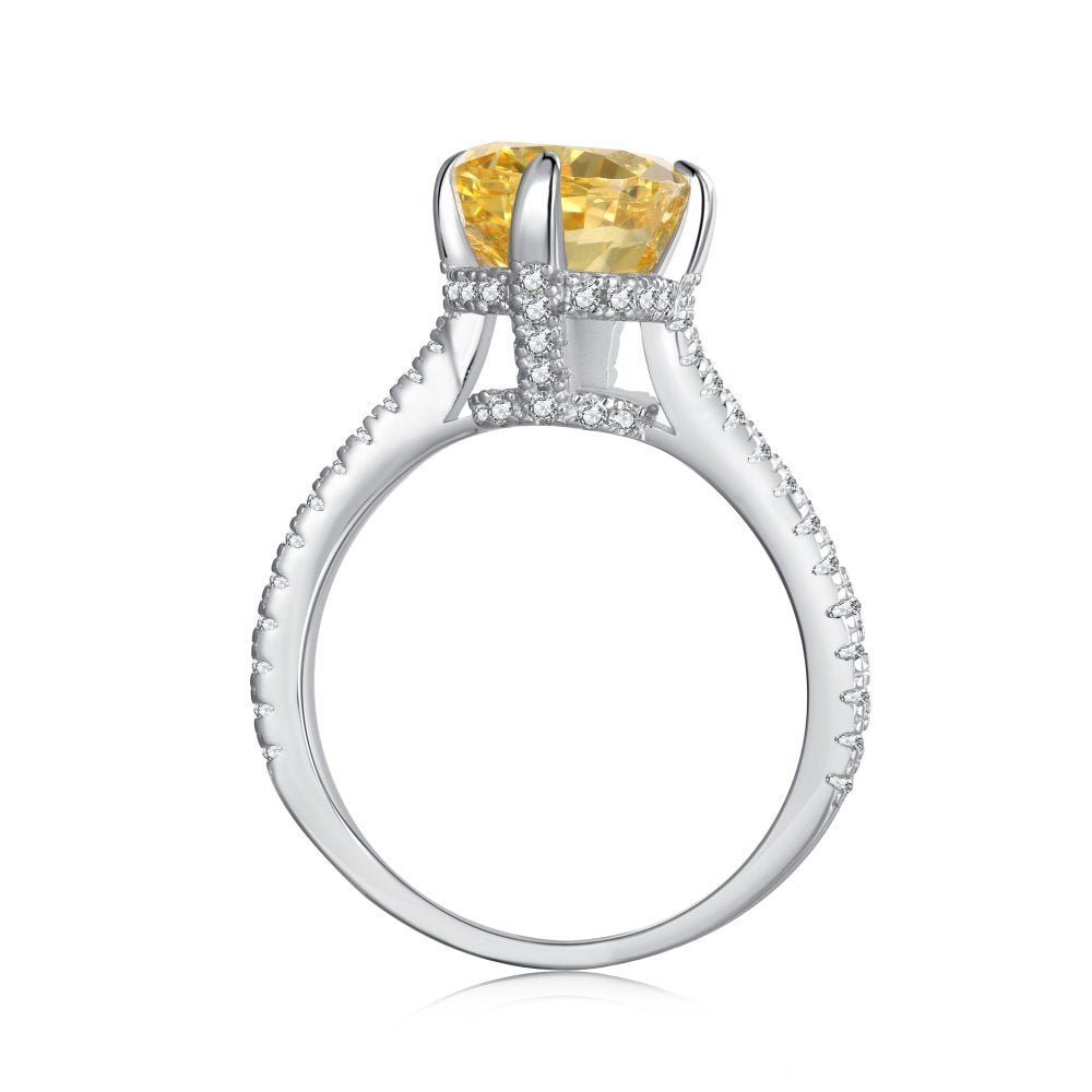 Radiant Cut Yellow Ring - Hastella.J