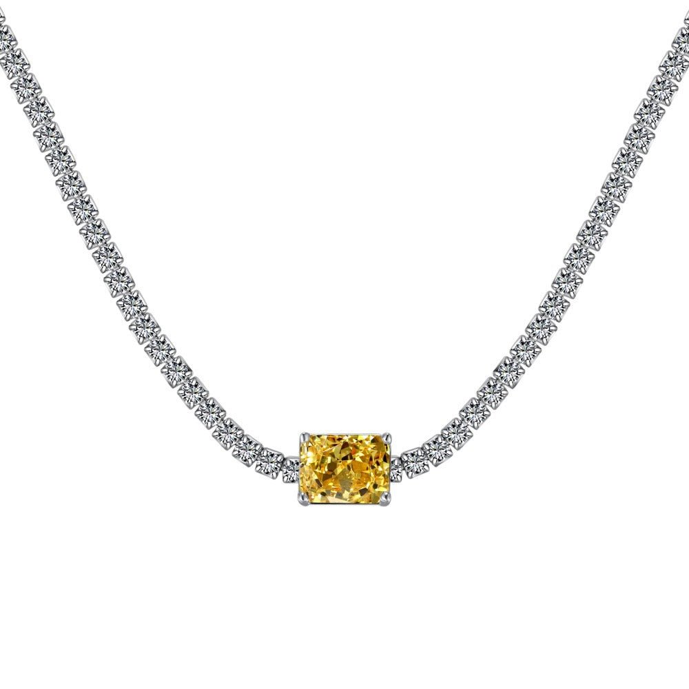 Radiant zircon necklace - Hastella.J