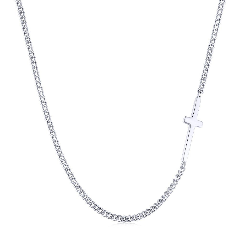 S925 sterling silver cross necklace - Hastella.J