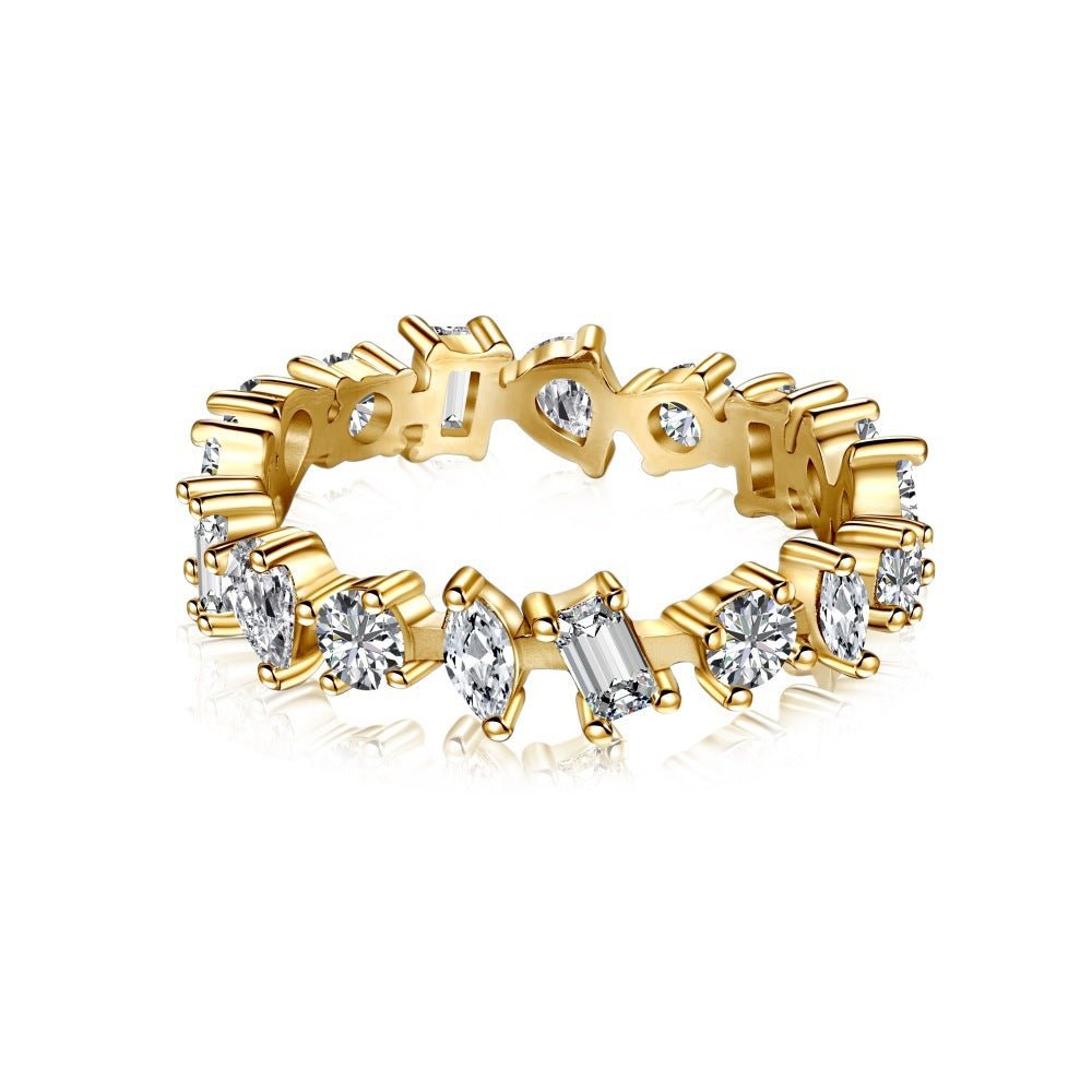 Shining Diamond Full Diamond Ring - Hastella.J