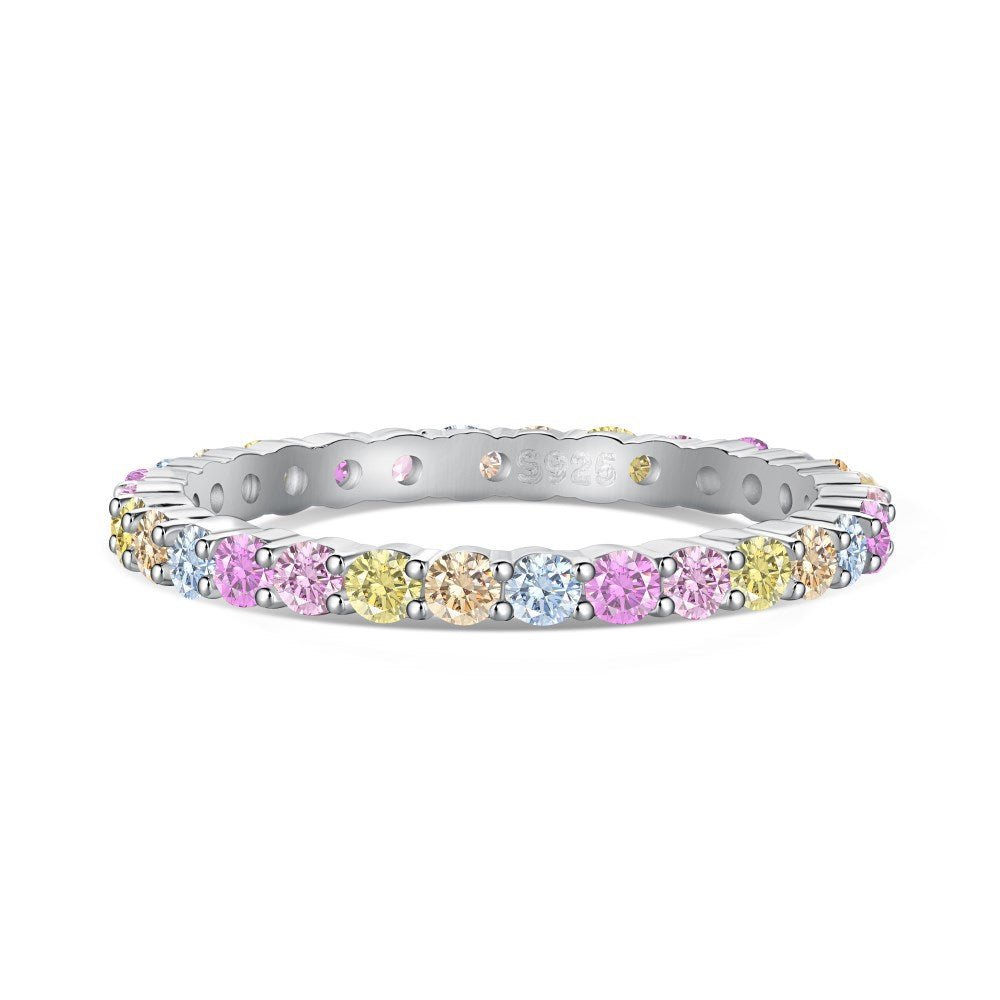 Silver full diamond dopamine ring - Hastella.J