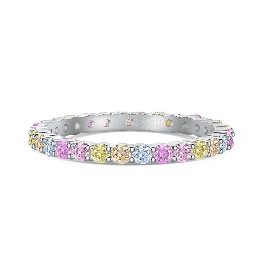 Silver full diamond dopamine ring - Hastella.J