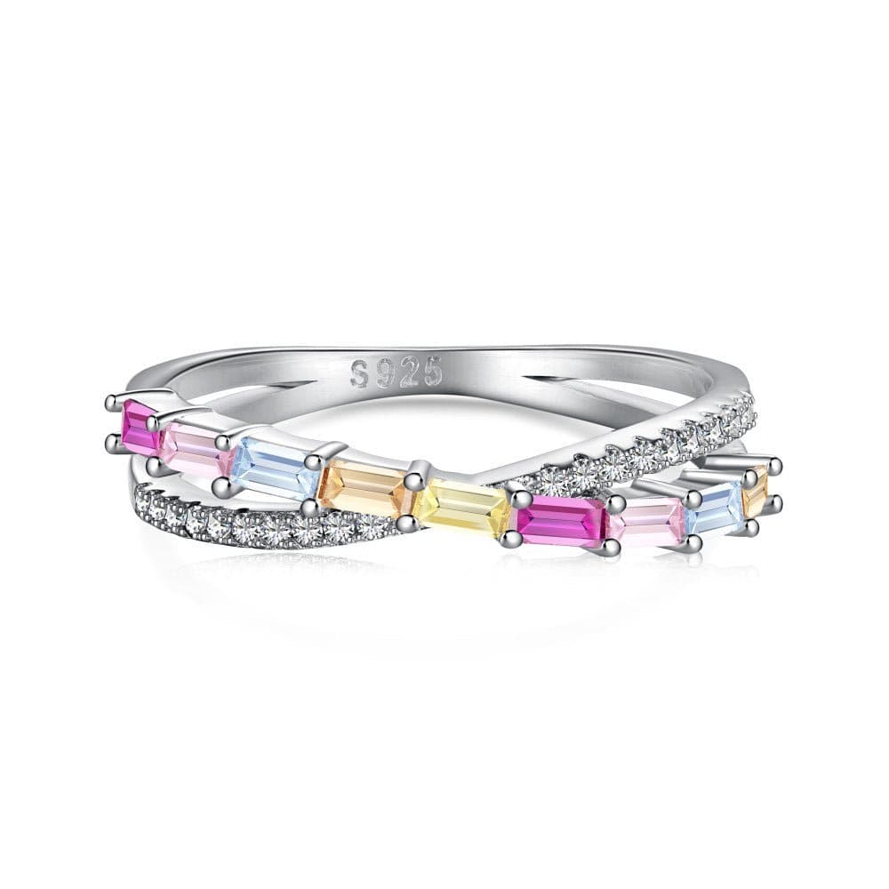 Silver full diamond dopamine ring - Hastella.J
