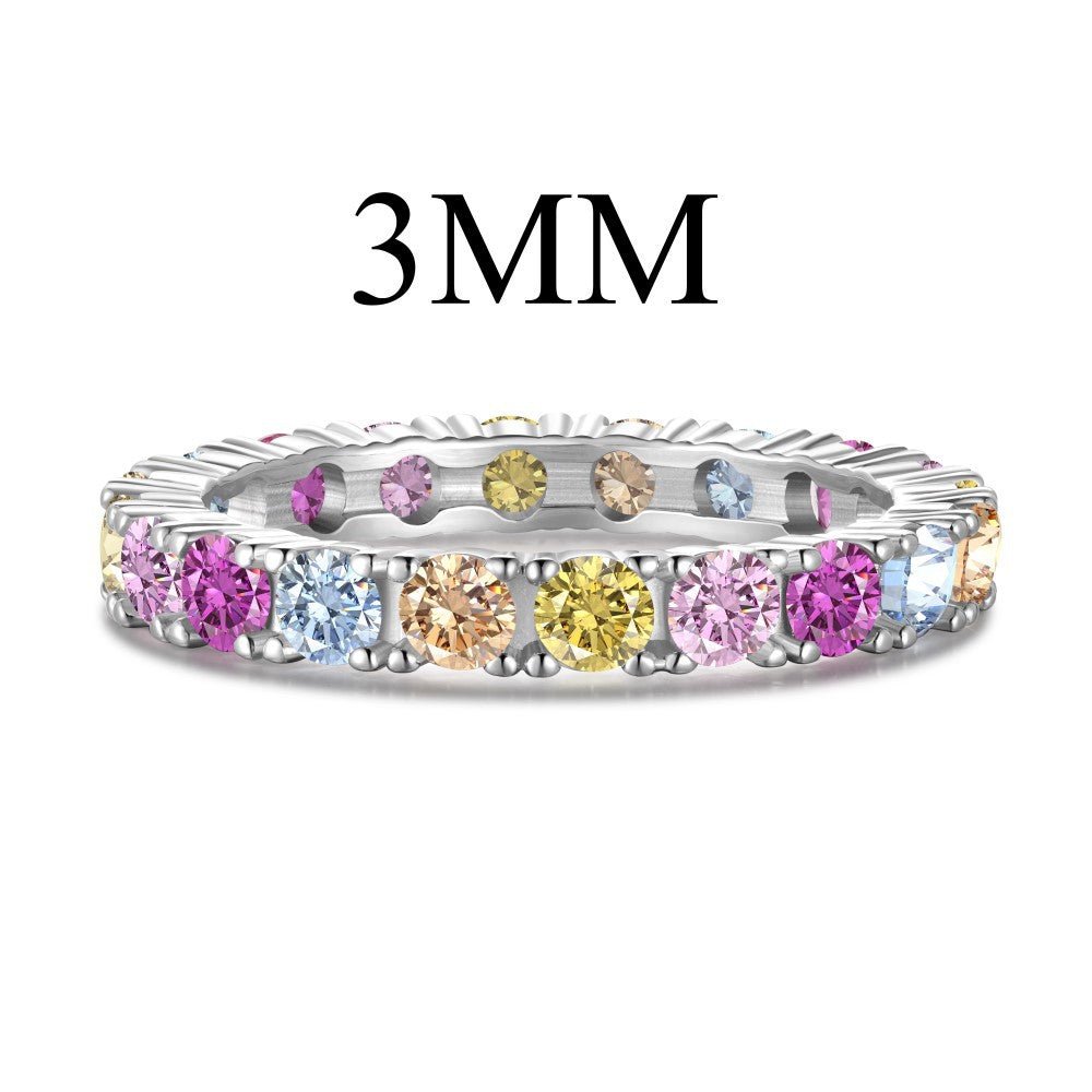 Silver full diamond dopamine ring - Hastella.J