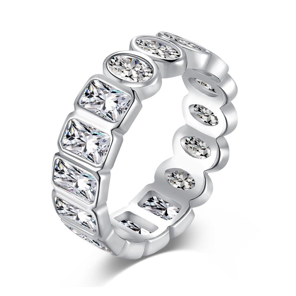 Silver zircon ring - Hastella.J