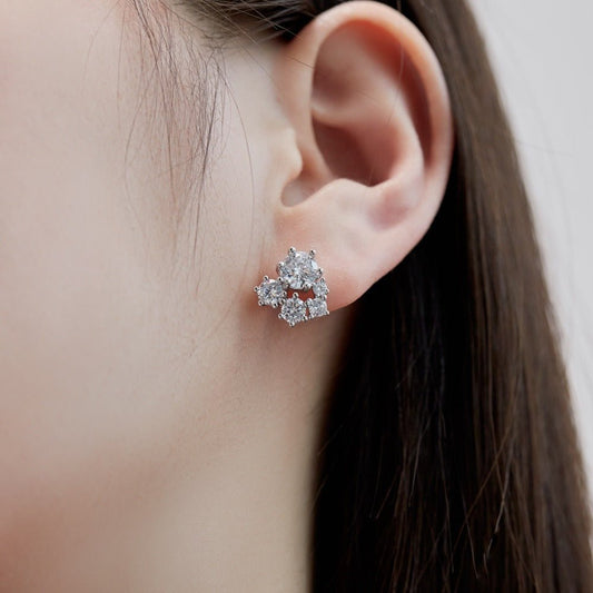 Simple design glitter versatile earrings - Hastella.J