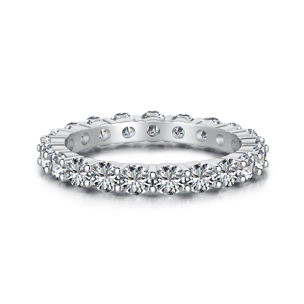 Single row full diamond row ring - Hastella.J