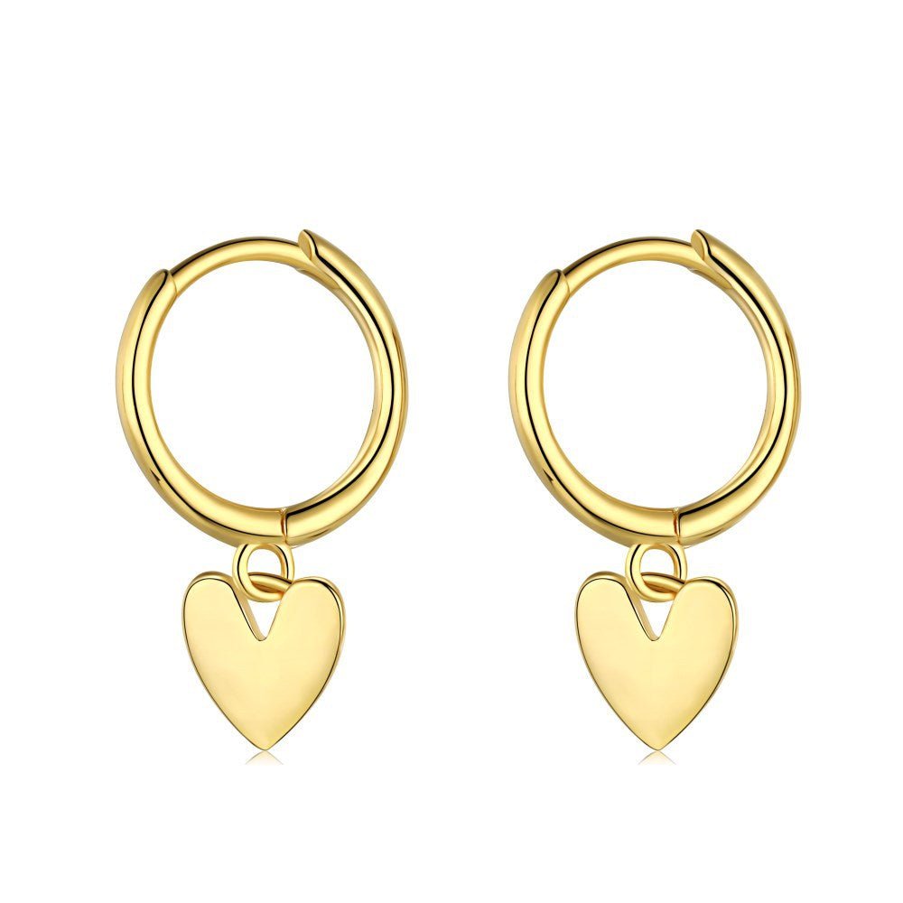 Smooth heart-shaped earrings - Hastella.J