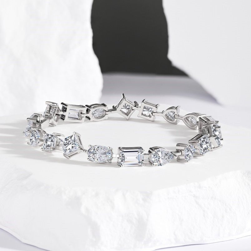 Special-shaped Diamond Tennis Bracelet - Hastella.J