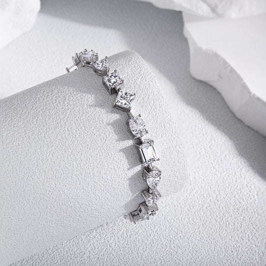 Special-shaped Diamond Tennis Bracelet - Hastella.J