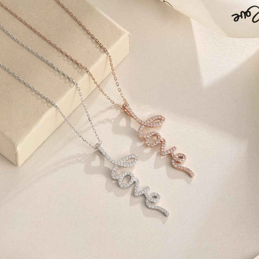 Sterling silver love necklace