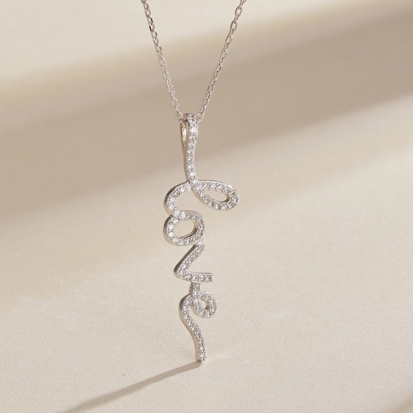 Sterling silver love necklace