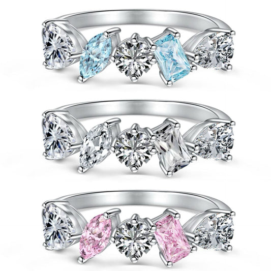 Sterling silver zircon ring