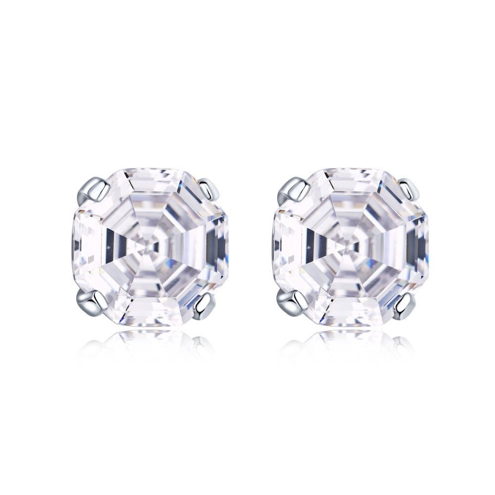 Stud zircon earrings