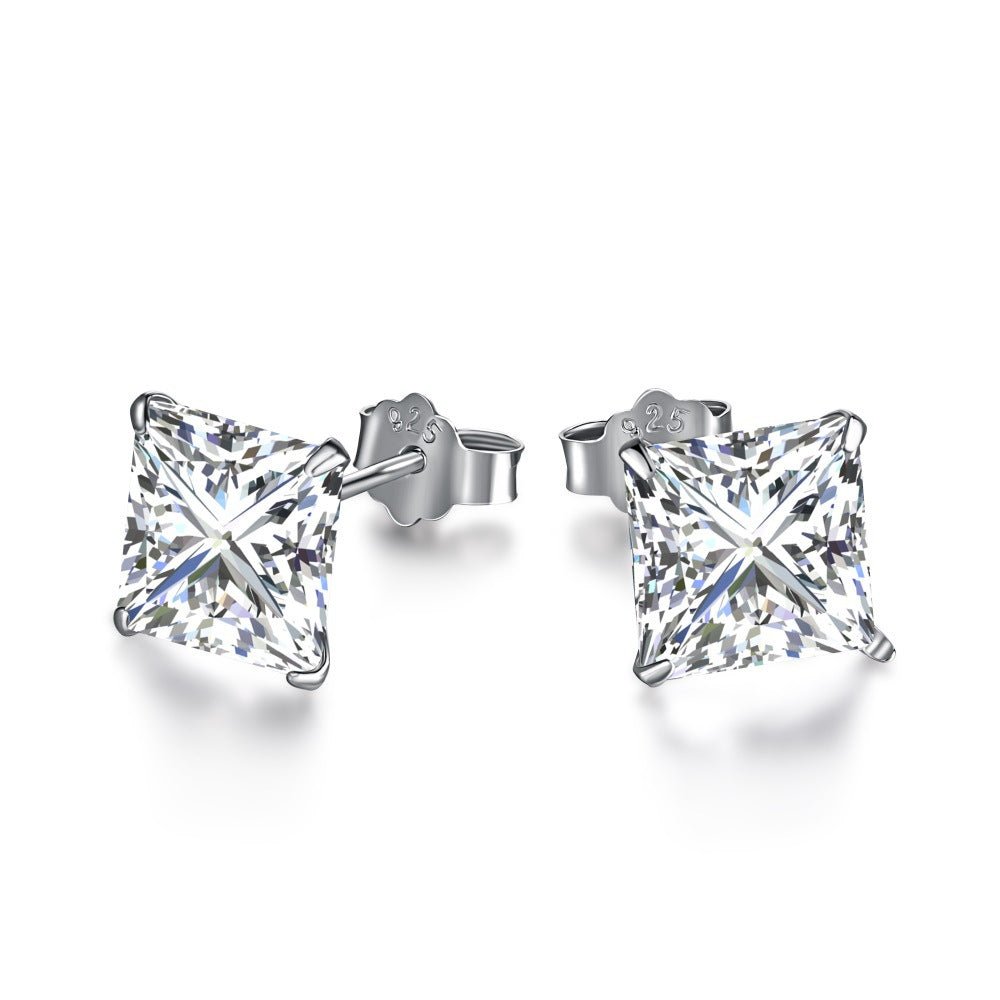 Stud zircon earrings