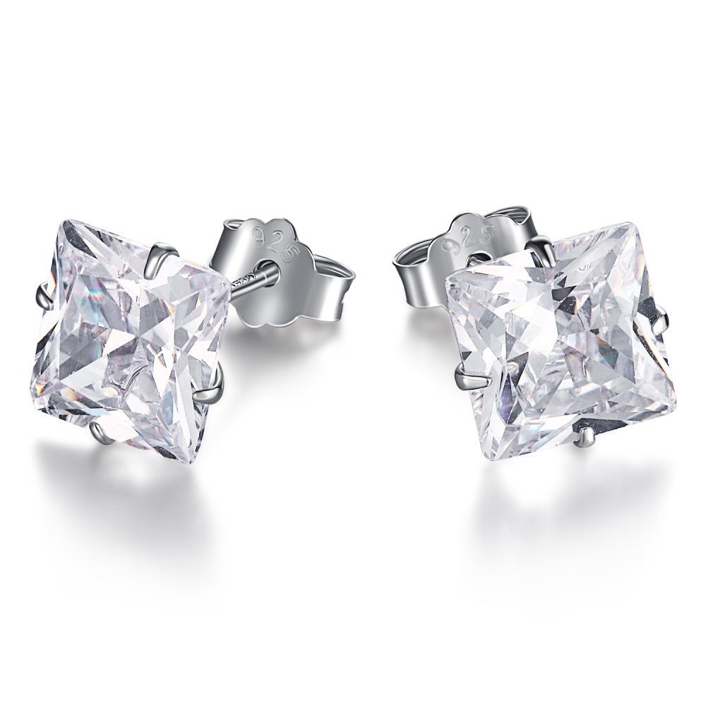 Stud zircon earrings