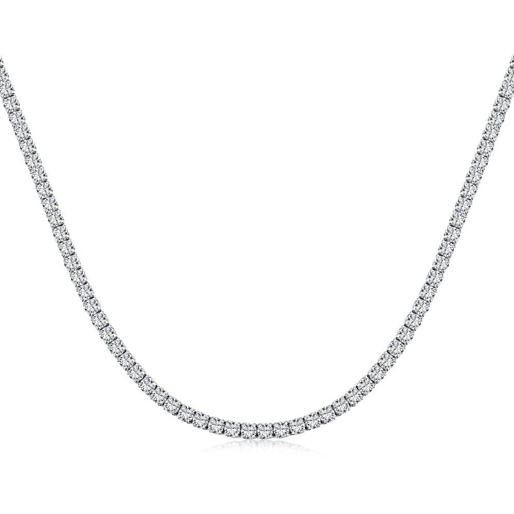 Tennis chain single row necklace