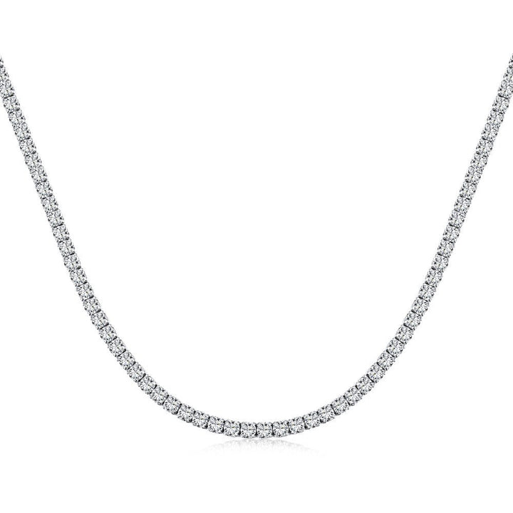 Tennis chain single row necklace